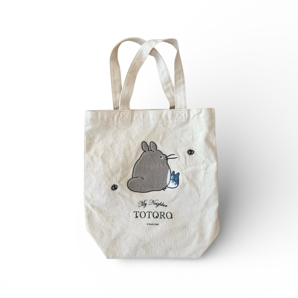 NEW Studio Ghibli My Neighbor Totoro Embroidered Canvas Tote Bag Japan‎